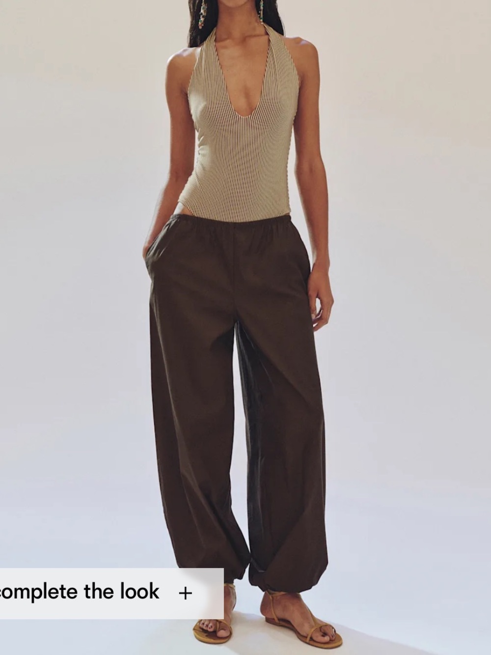 Reformation Aven Brown Relaxed Balloon Pants